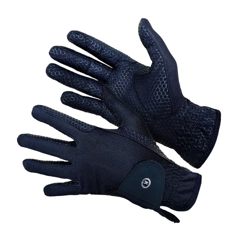 KM Elite Silicone Grip Gloves in Navy