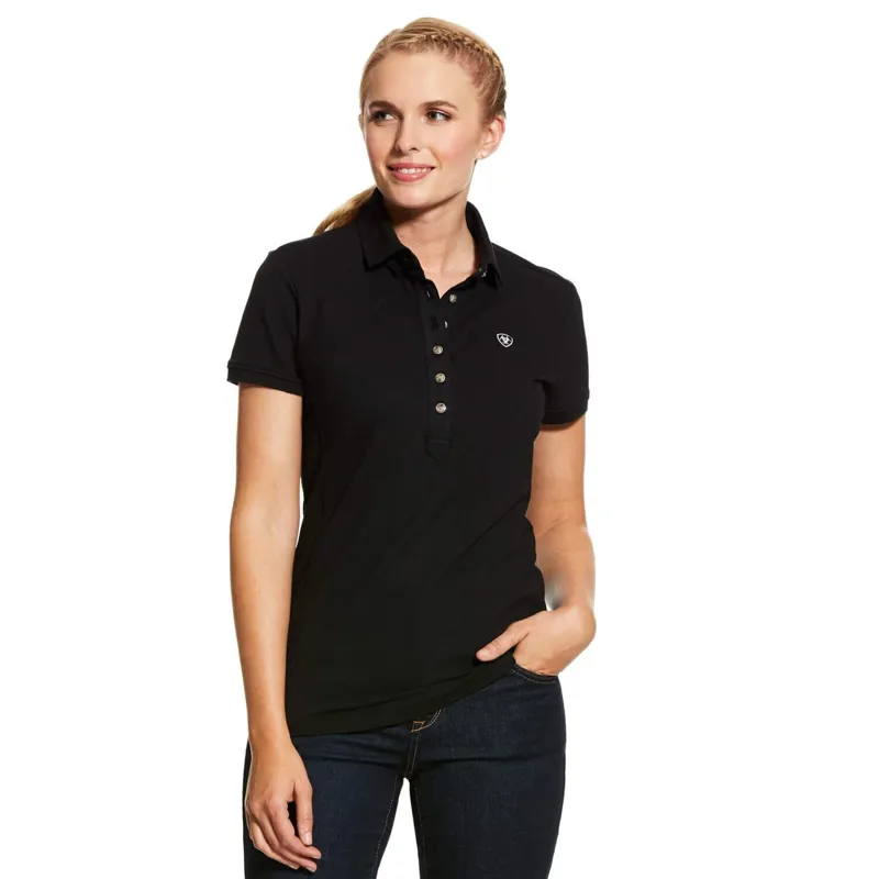 AW23 Ariat Prix 2.0 Polo Shirt Black-1