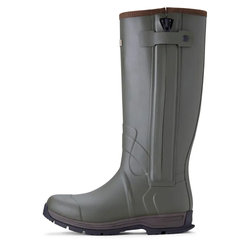 Ariat Burford Zip Insulated Rubber Boot Olive-1