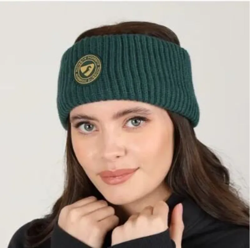 AW22 Aubrion Alperton Knitted Headband DARK GREEN one size