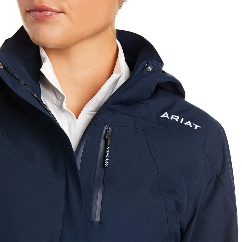 AW23 Ariat Coastal Waterproof Jacket Navy-5