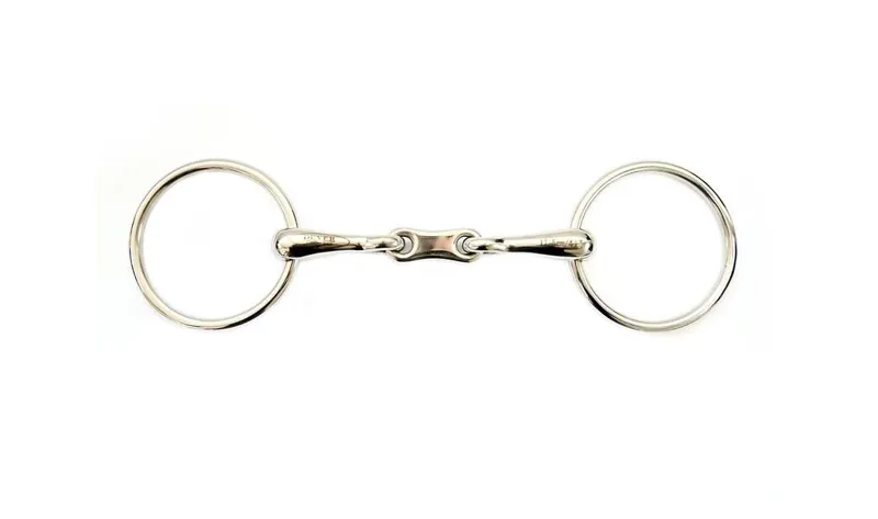 Dever Curved Mouth Snaffle Loose Ring With French Link-2