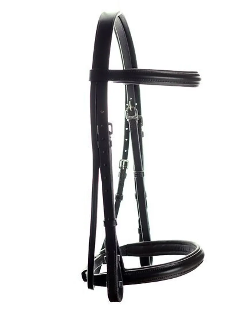 Ascot Cavesson Show Bridle Black-3