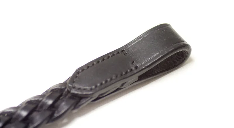 Dever Classic Plaited Leather Browband Brown-1