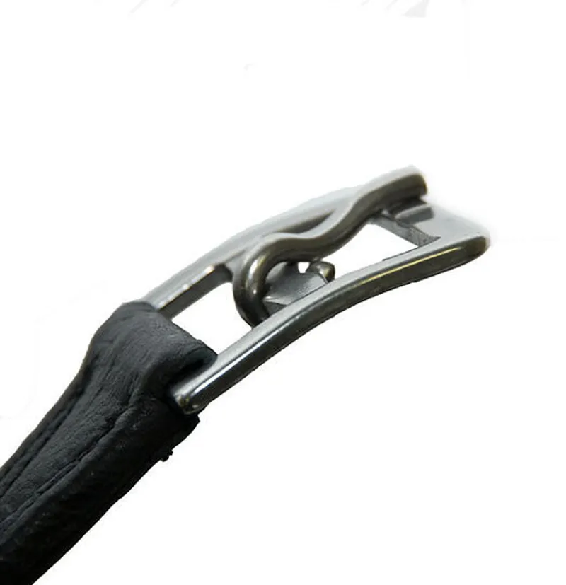 Classic Hide Covered Curved Buckle Leathers Brown-1