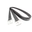 Classic Hide Covered Curved Buckle Leathers Black