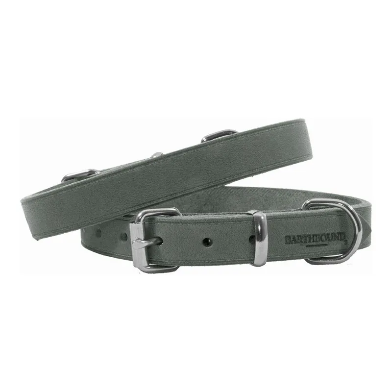 Earthbound Soft Country Leather Collar Grey