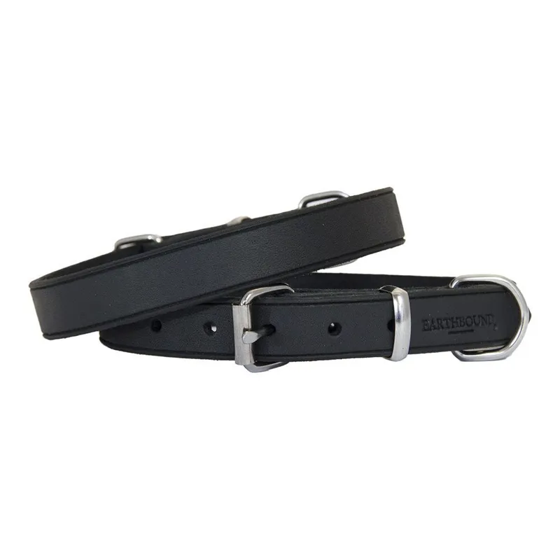 Earthbound Soft Country Leather Collar Black