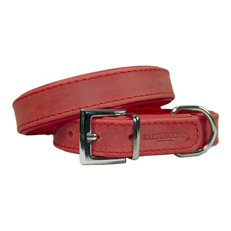 Earthbound Oakland Leather Collar Red