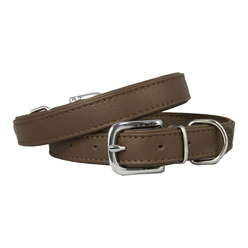 Earthbound Double Leather Collar Brown