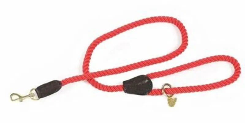 Digby and Fox Rope Dog Lead in Red