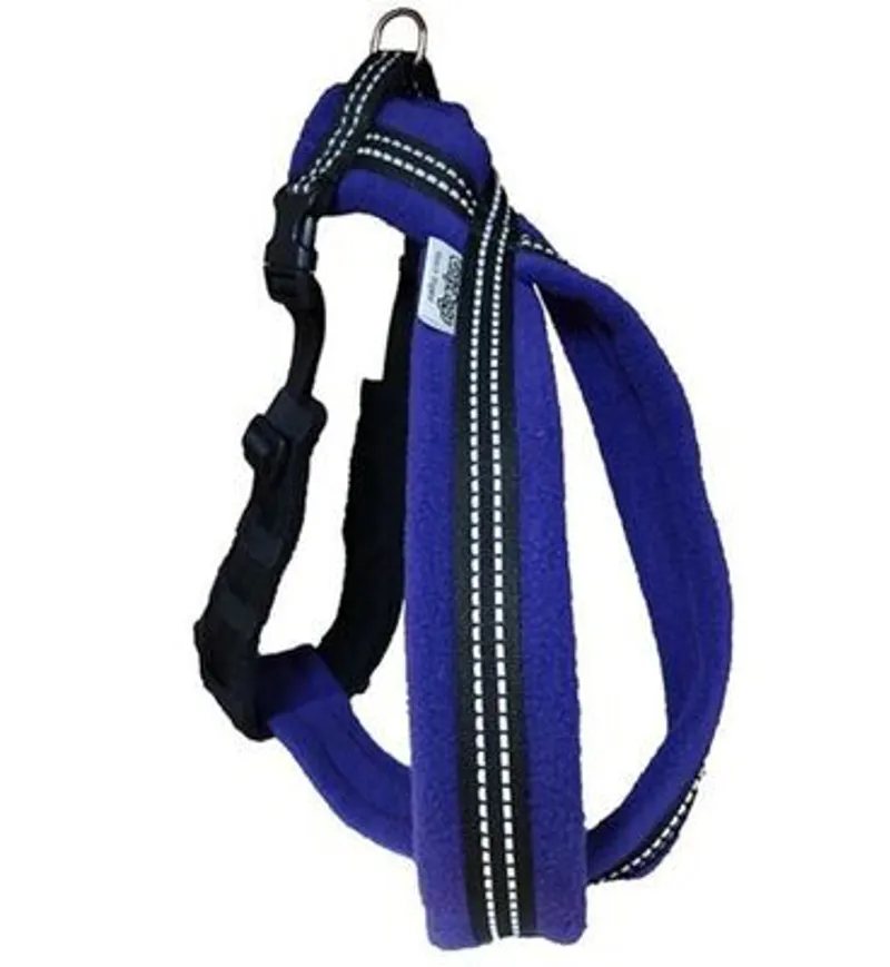 Cosy Dog Hi Viz Fleece Dog Harness Purple