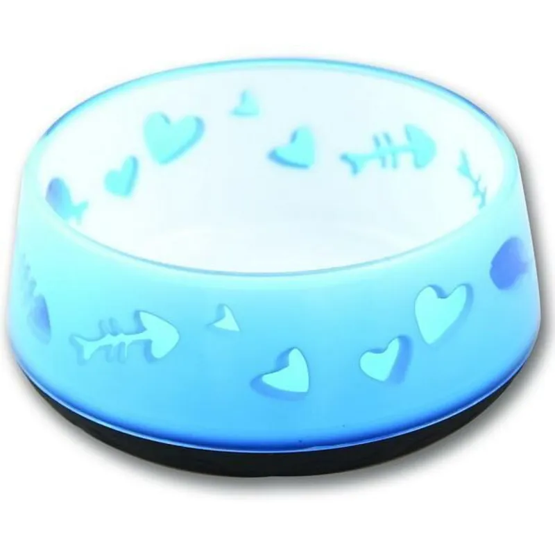All For Paws Anti Slip Cat Bowl Blue Fish