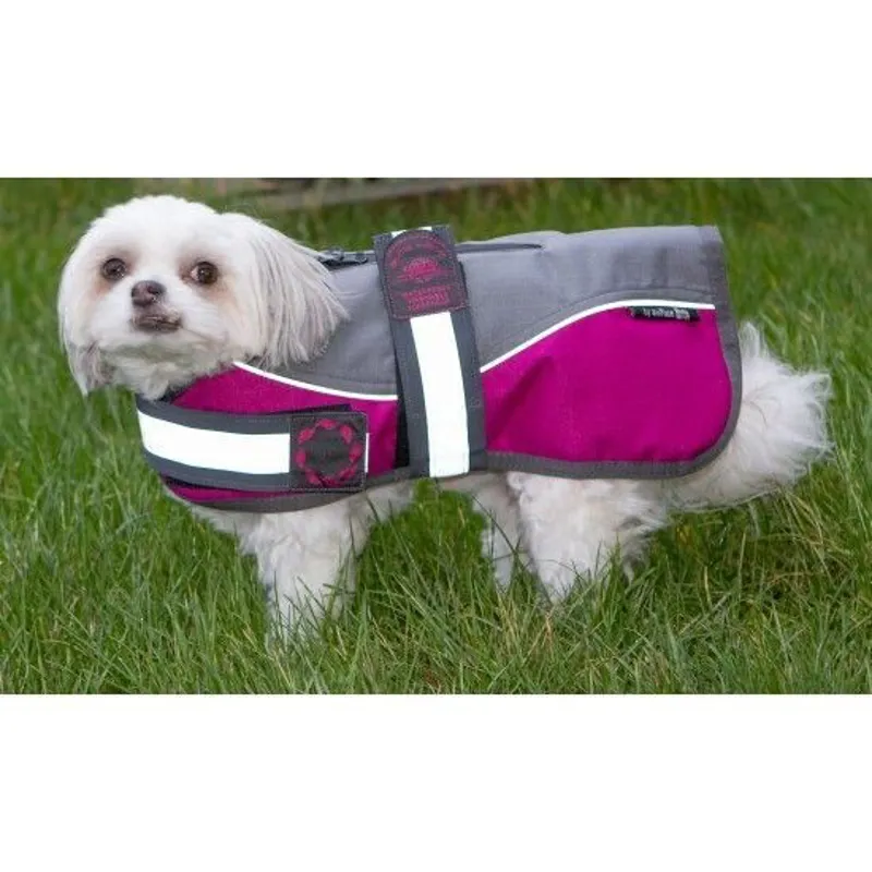 Animate Reflective Padded Nylon Dog Coat Raspberry
