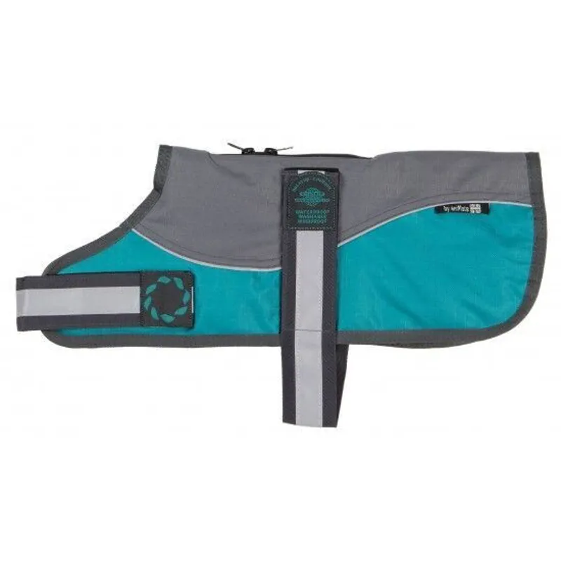 Animate Reflective Padded Nylon Dog Coat Teal-1