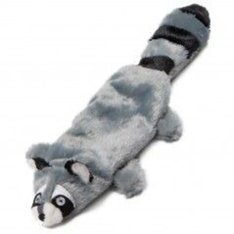 AniMate Flat Friend Dog Toy Racoon