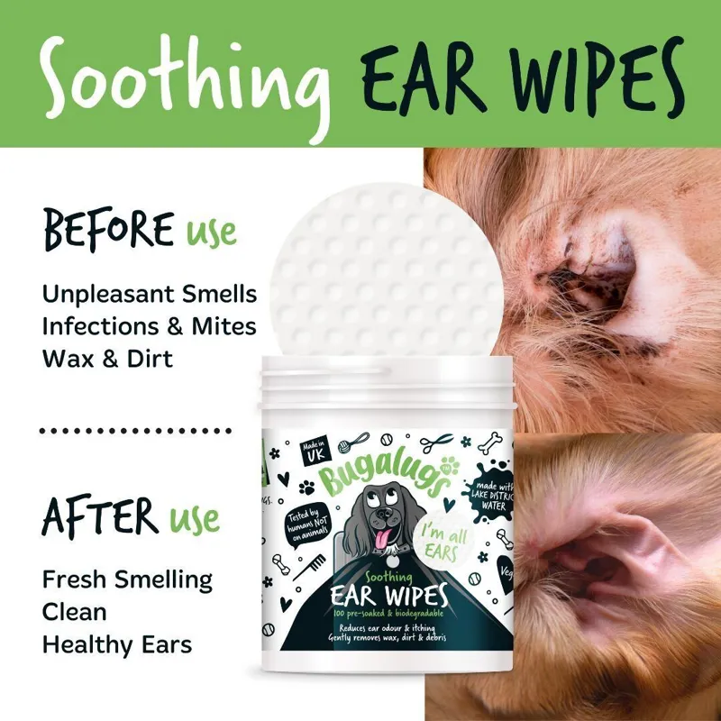 Bugalugs Ear wipes 100 wipes-4