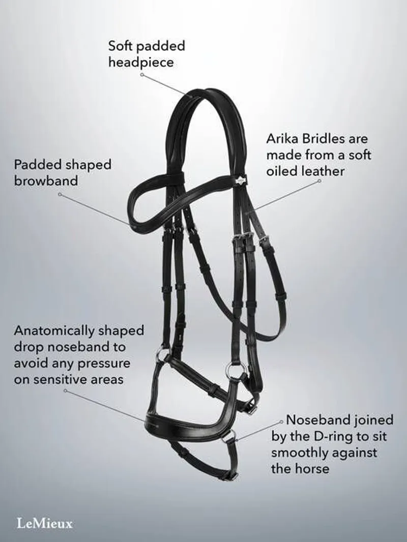 LeMieux Arika Drop Bridle Black-5