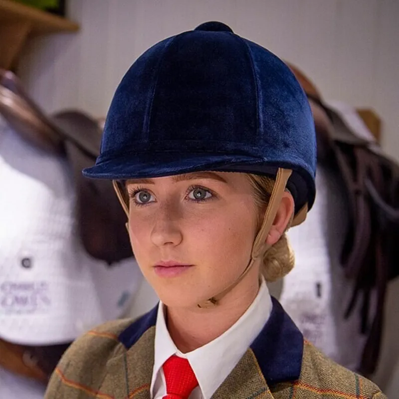 Charles Owen Fian Velvet Hat Navy