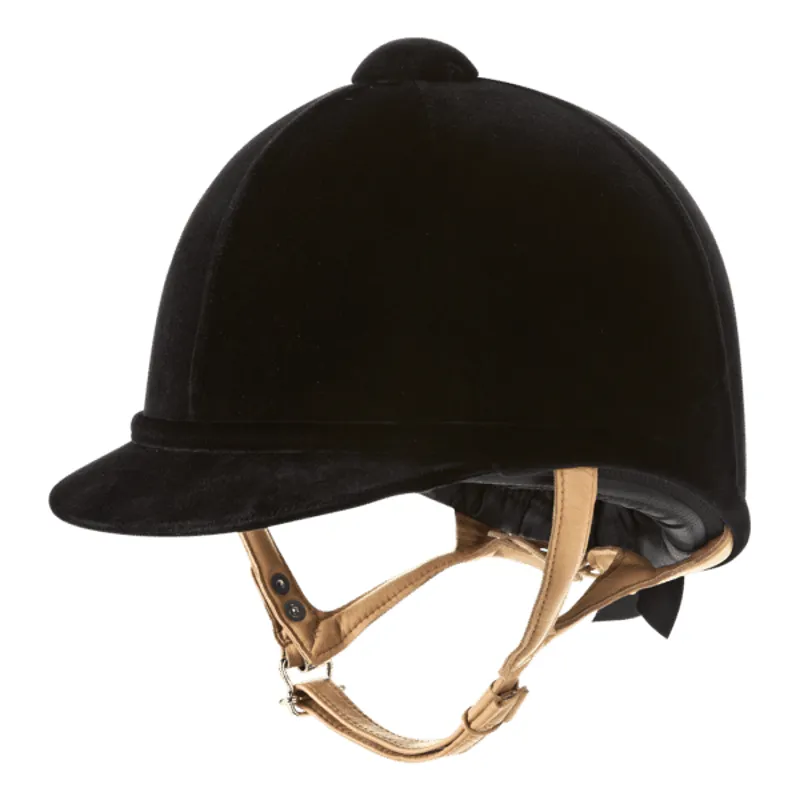 Charles Owen Fian Velvet Hat Black