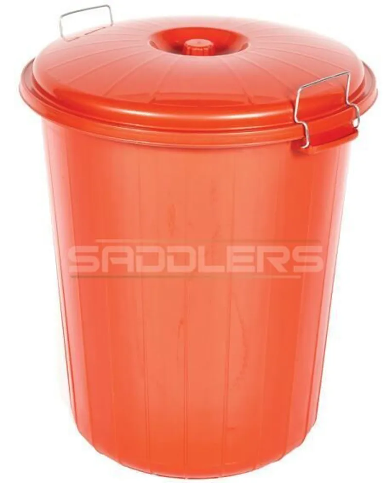 Dustbin and Lock Lid Red 70ltr