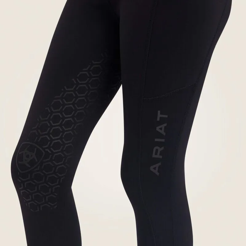 AW23 Ariat Youth Venture Thermal Half Grip Tight Black-2