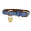 Digby and Fox Padded Leather Dog Collar Royal