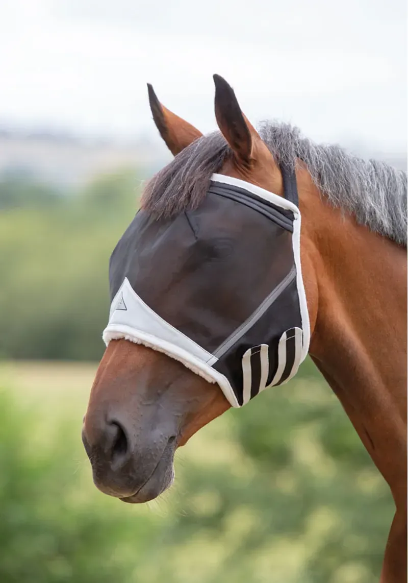FlyGuard Pro Fine Mesh Earless Fly Mask BLACK