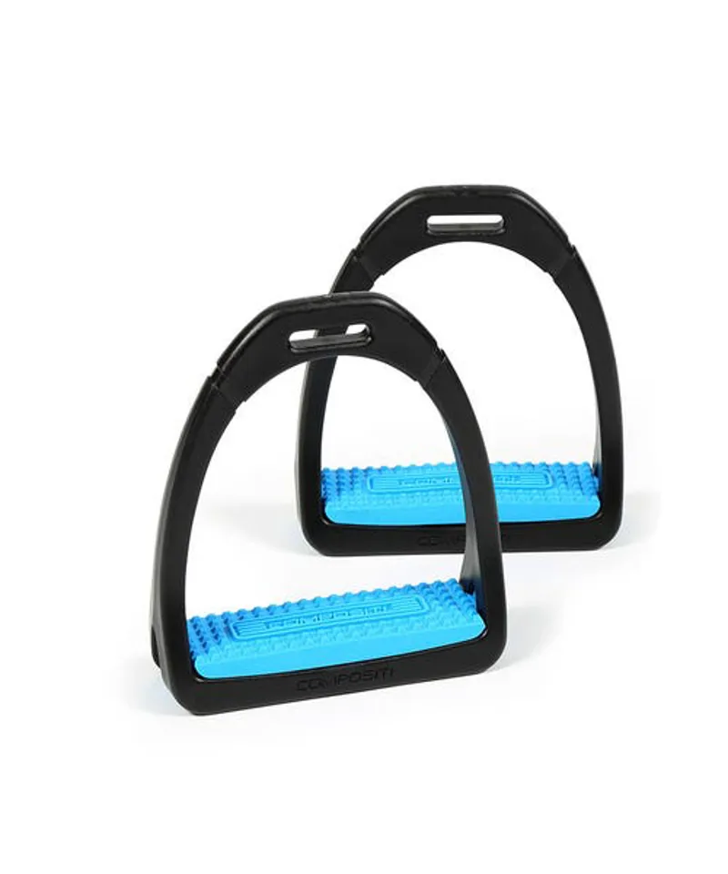 Compositi Kid's Premium Profile Stirrups in Bright Blue