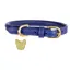Digby and Fox Rolled Leather Dog Collar Navy