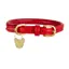Digby and Fox Rolled Leather Dog Collar SCARLET