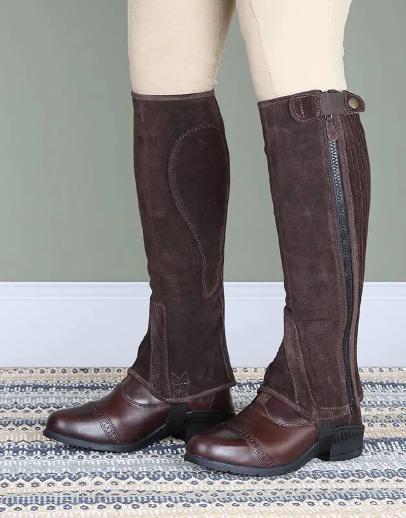 Moretta Suede Half Chaps in Brown