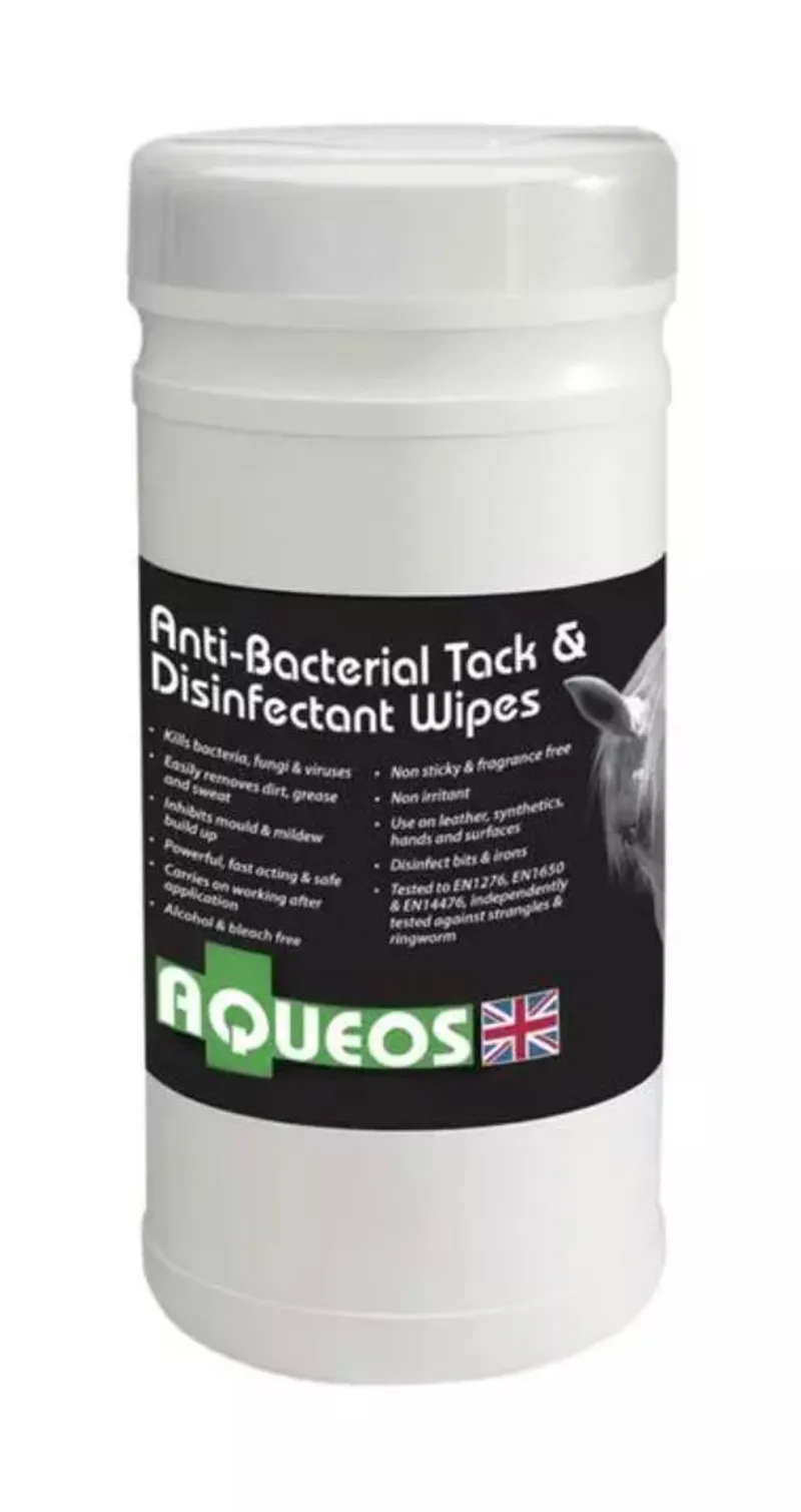 Aqueos 200 wipes Equine Anti-Bacterial Tack and Disinfectant Wipes