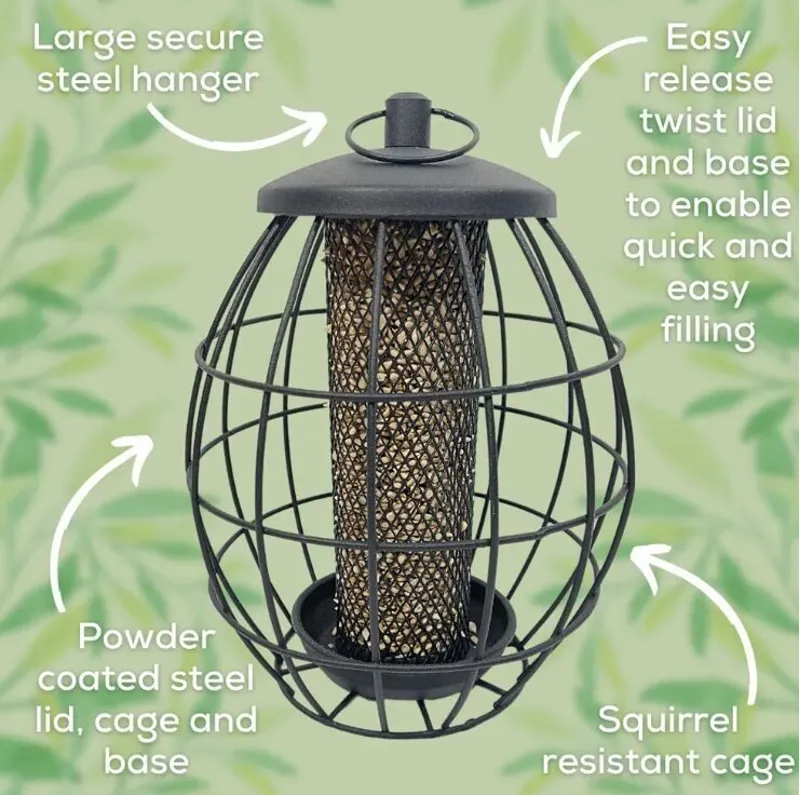 Copdock Mill Twist and Release Squirrel Resistant Sunflower Heart Feeder