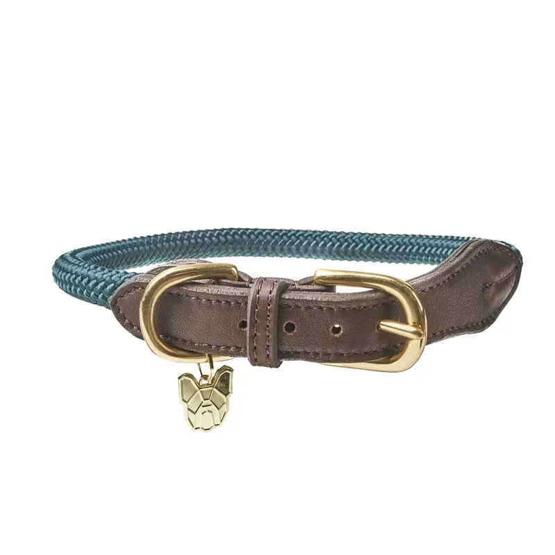 Digby and Fox Fine Rope Collar in Green