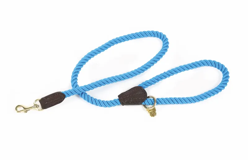 Digby and Fox Rope Dog Lead in Blue