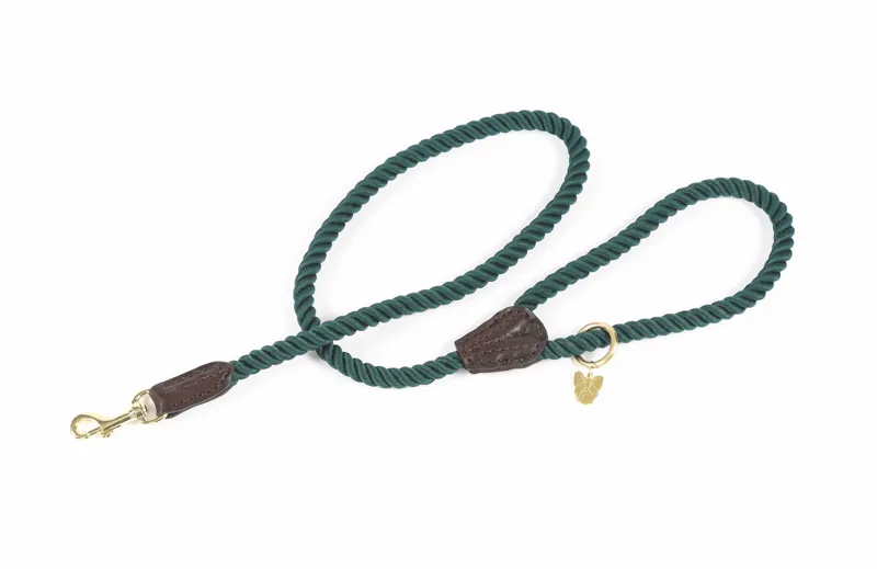 Digby and Fox Rope Dog Lead in Green