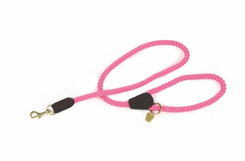 Digby and Fox Rope Dog Lead in Pink