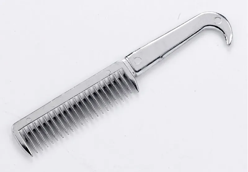 Lincoln Horse Care Accessories Hoof Pick Pulling Comb in Silver