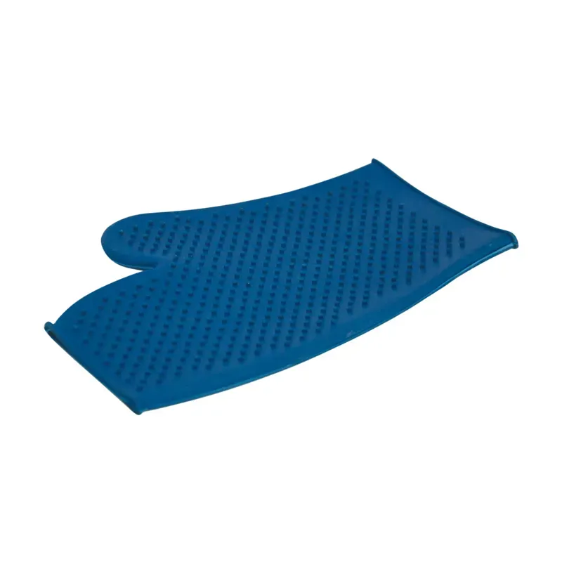 Lincoln Horse Care Accessories Rubber Grooming Mitt in Blue