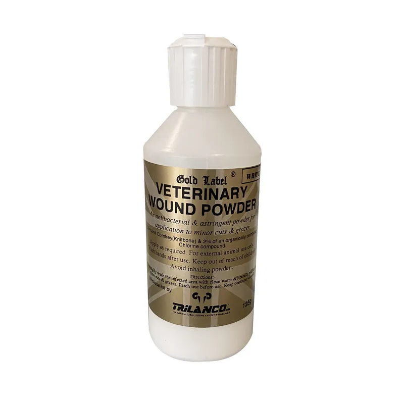 Gold Label 125g Veterinary Wound Powder in White