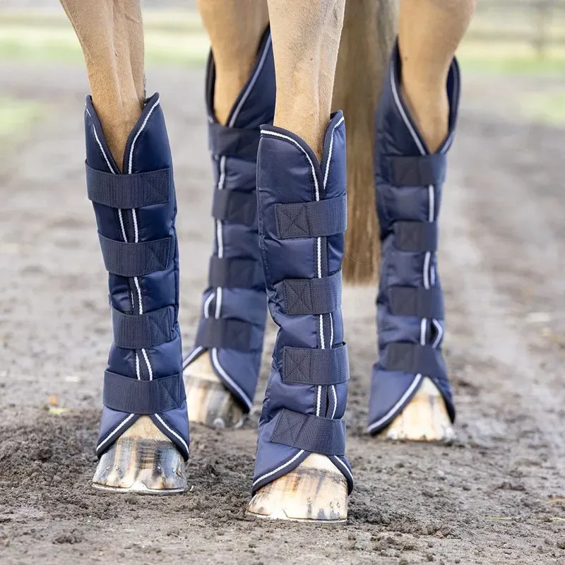 Hy Equestrian Economy Travel Boots Navy Full-1