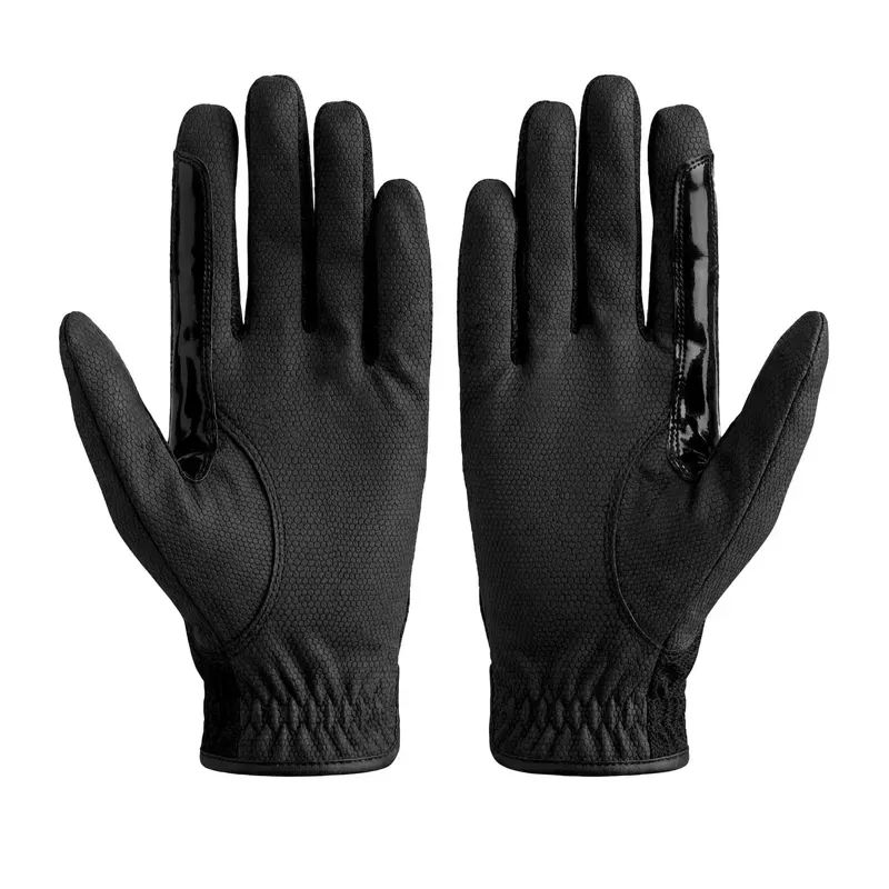 Equetech Junior Pro-Mesh Grip Riding Gloves in Black-1