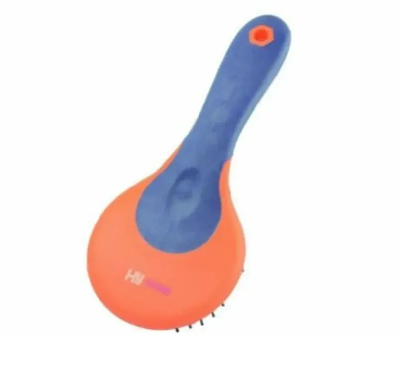Hy Shine Pro Groom Mane and Tail Brush in Navy/Orange