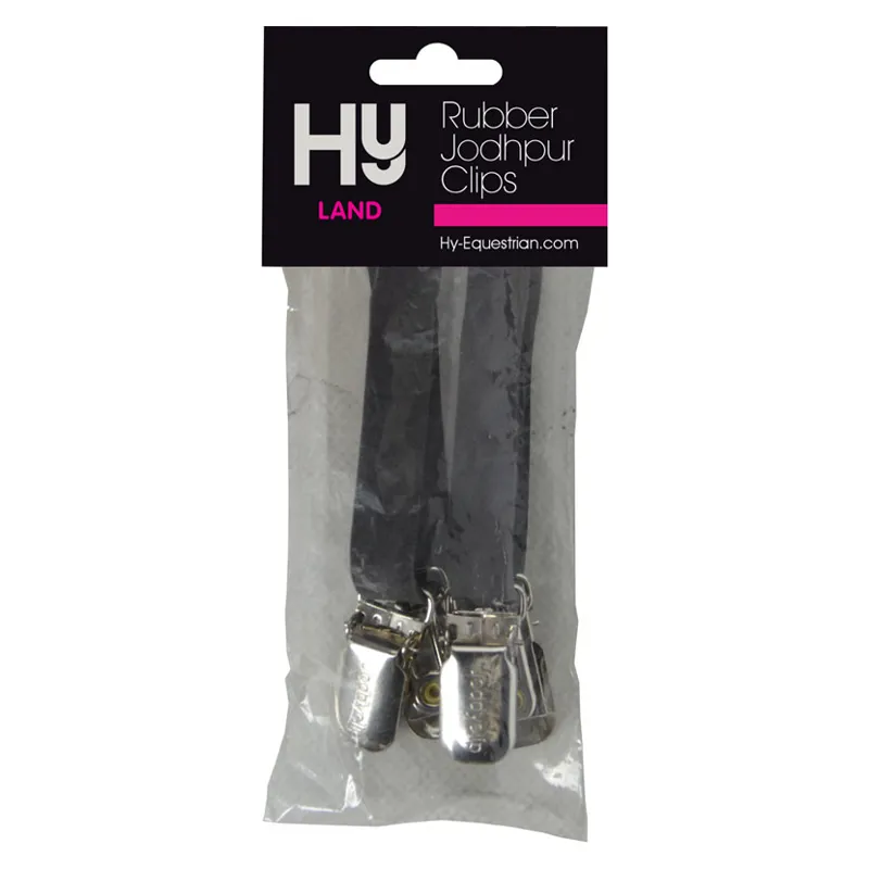 Hy Equestrian Rubber Jodhpur Clips in Black