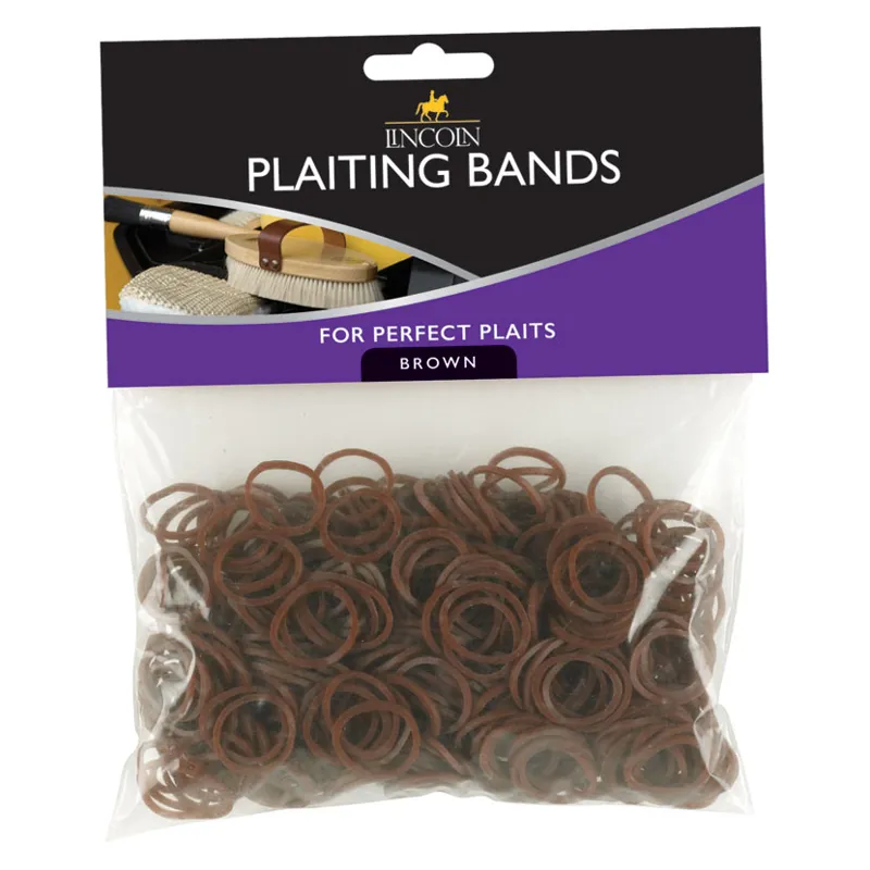 Lincoln Plaiting Bands in Brown