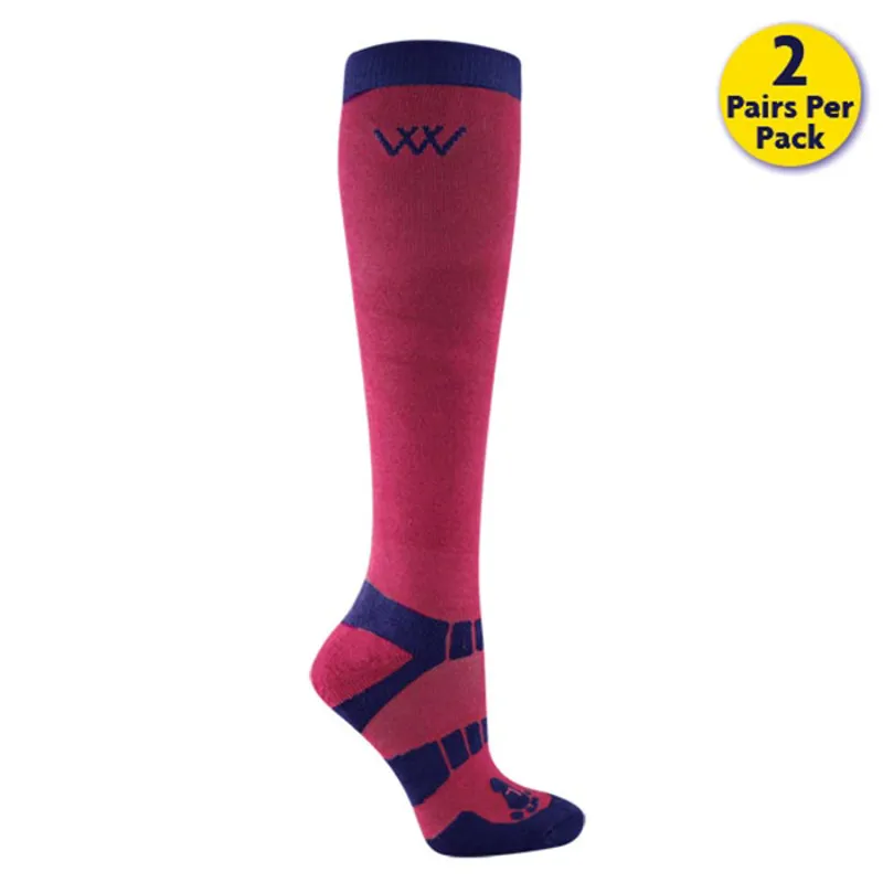 Woof Wear Winter Riding Sock 2pk Shiraz