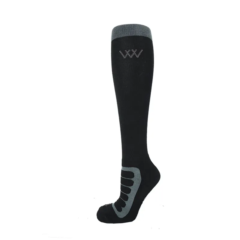 Woof Wear Long Bamboo Tech Riding Sock Black Grey