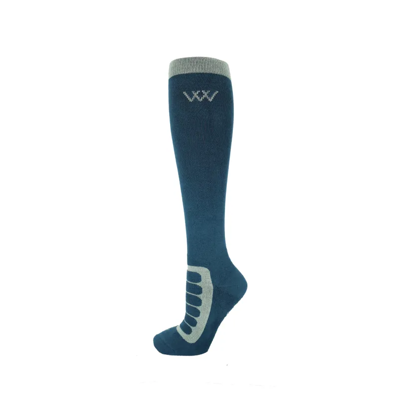 Woof Wear Long Bamboo Tech Riding Sock Petrol Sage