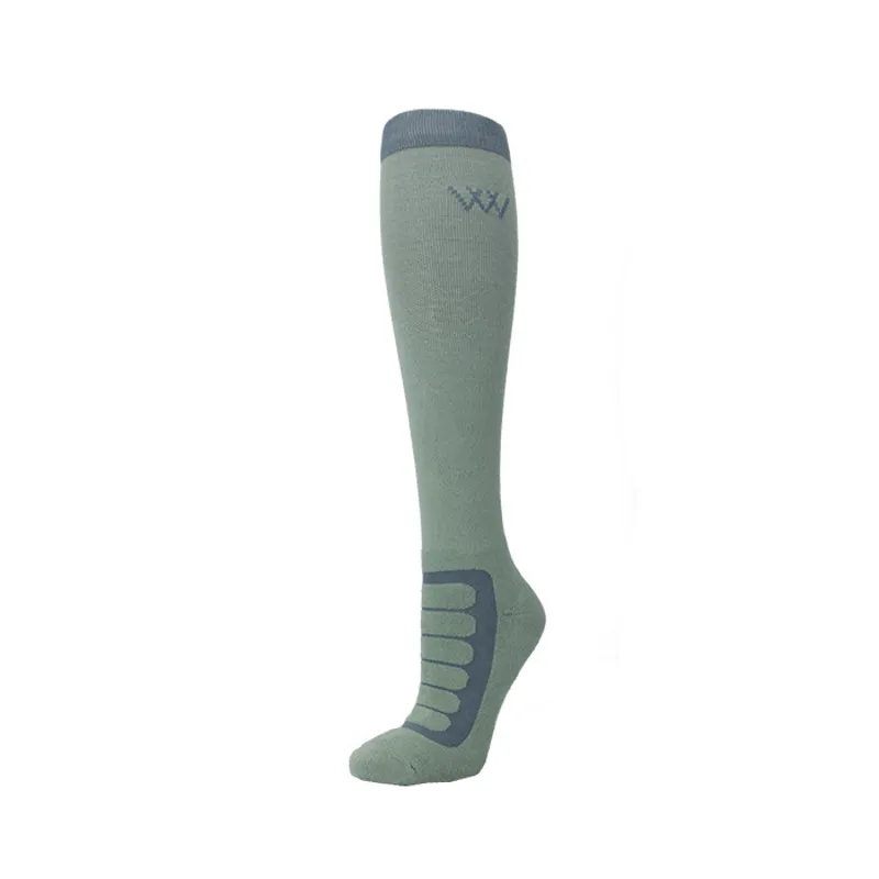 Woof Wear Long Bamboo Tech Riding Sock Sage Steel